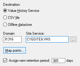 VHS destination options